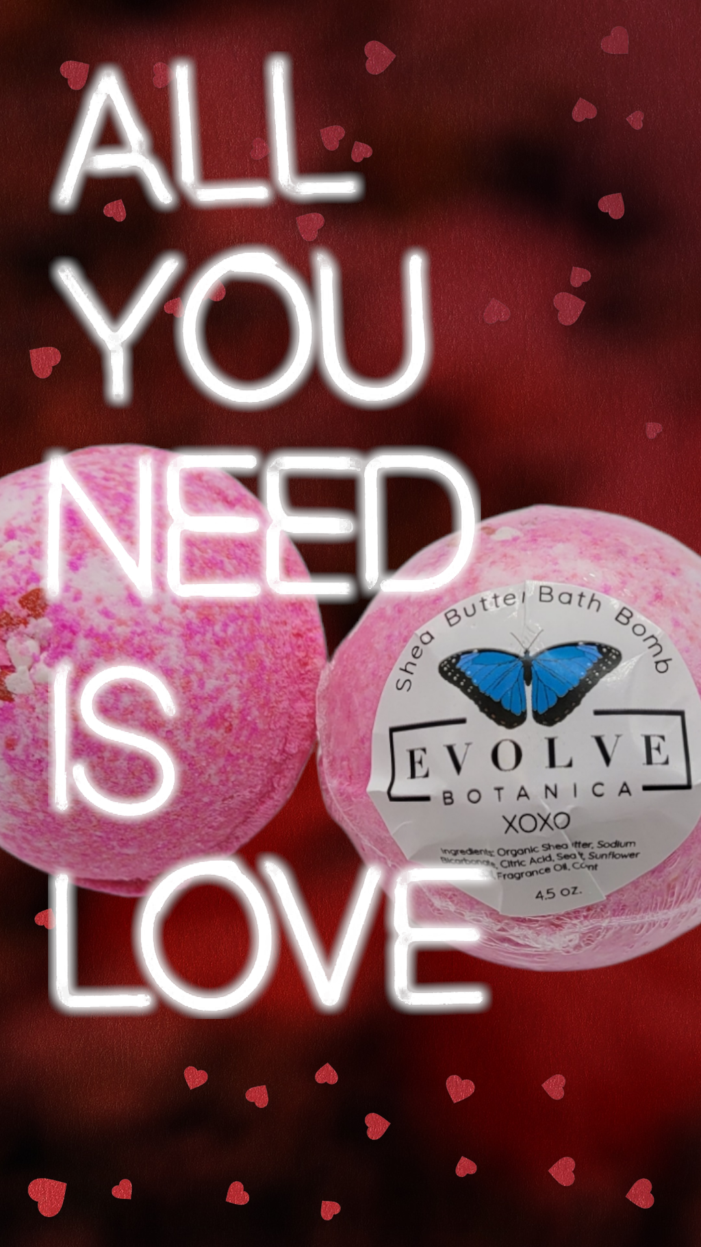 Evolve Botanica Co Bath Bomb - XOXO
