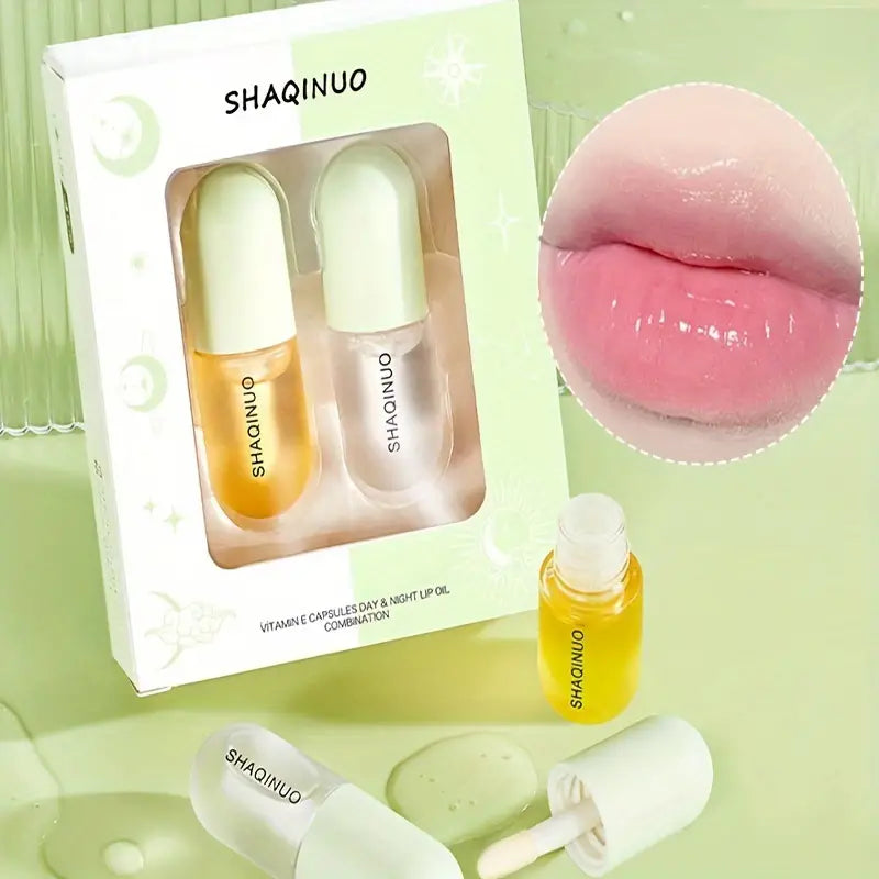 TM Lip Plumper + Lip Oil Set Lip Serum Enhancer For Fuller Hydrating Nourishing
