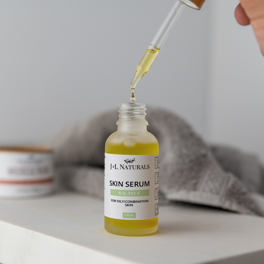 J&L Naturals Face & Body Oil (Duo) Balance - For Oily Combination Skin