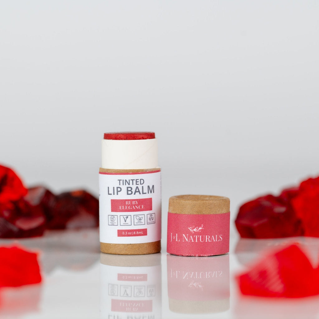 J&L Naturals Tinted Lip Balm Ruby Elegance